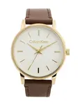 Calvin Klein Analógové hodinky  hnedá / zlatá / biela