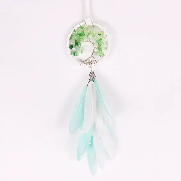 Woven Net/Web with Feather Pendant Decoration