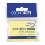 Samolepicí bloček sticky notes 38x50mm, 100ks pastelově žlutý
