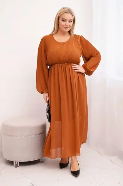 Kesi Włoski Plus Size plisované šaty