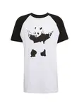 Mister Tee Tričko 'Banksy Panda'  čierna / biela