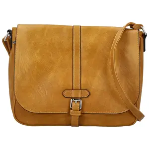 Trendy dámská koženková crossbody kabelka Relinda, žlutá