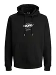 JACK & JONES Mikina 'JCOCLUB'  čierna / biela