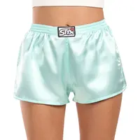 Dámske trenky klasická guma saténové svetlo zelené (L1162) XXL