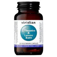VIRIDIAN L-Theanine & Lemon Balm 30 kapslí