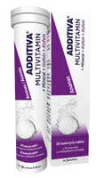 ADDITIVA Multivitamin+Mineral+Kofein ananas 20 šumivých tablet