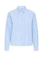 b.young Blúzka 'BYILAVA'  nebesky modrá / antracitová / biela