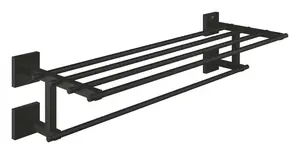 Grohe QuickFix Start Cube - Držiak uterákov, matná čierna 410992430