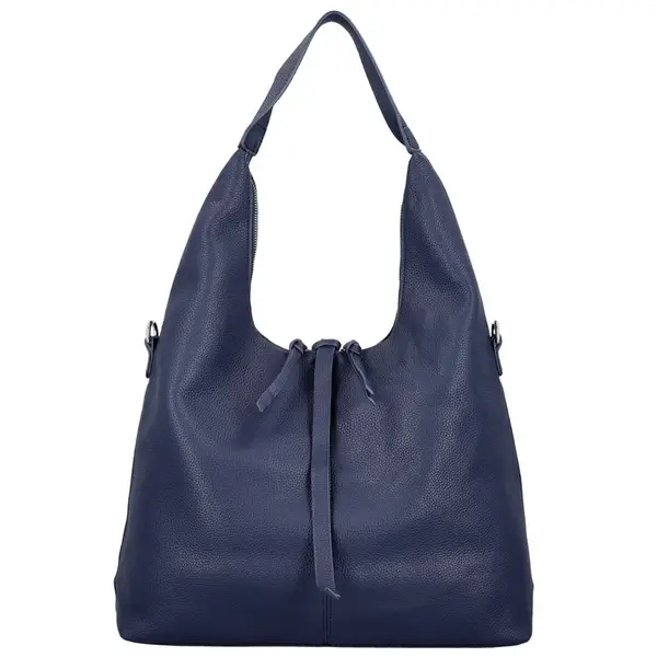 Módní dámská koženková kabelka na rameno Marixa, tmavě modrá