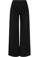 Urban Classics Plisované nohavice  čierna