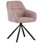 Carryhome ŽIDLE S PODRUČKAMI, železo, manšestr, růžová, černá