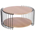 Stylife KONFERENČNÍ STOLEK, černá, barvy dubu, dřevo, kov, kompozitní dřevo, 80/80/38 cm