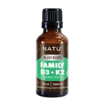 NATU Plant-Based, Family Vitamin D3+K2 (MK-7) vegan 30 ml
