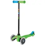 Micro MINI CLASSIC LED Detská kolobežka, zelená, veľkosť
