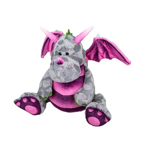 Drak plyšový 23cm šedý sedící