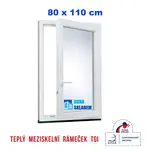 Plastové okno | 80 x 110 cm (800 x 1100 mm) | bílé |otevíravé i sklopné | pravé