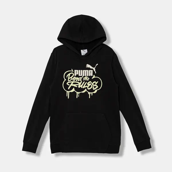 Dětská mikina Puma MID90s Hoodie TR B černá barva, s kapucí, s potiskem, 688468