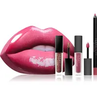 Huda Beauty Contour & Strobe Lip Set dárková sada odstín Trophy Wife & Shameless