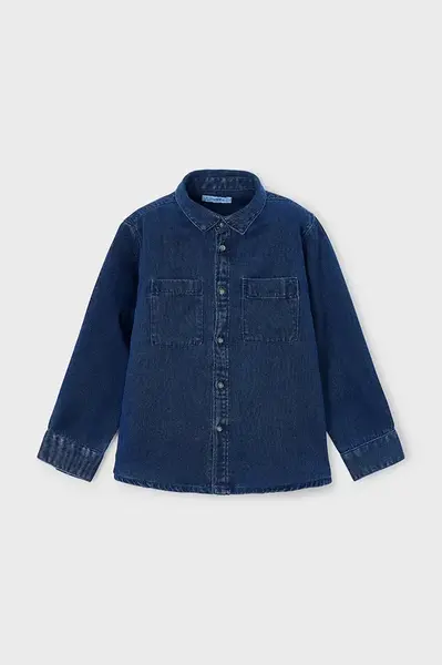 Dětská riflová košile Mayoral tmavomodrá barva, 4126