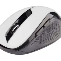 Ergonomická myš C-TECH WLM-02, bezdrátová, 6tlač., černá/bílá