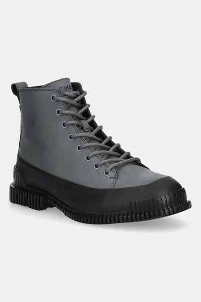 Kožené boty Camper Pix pánské, šedá barva, K300277-019