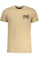 CAVALLI CLASS MEN'S SHORT SLEEVED T-SHIRT BEIGE