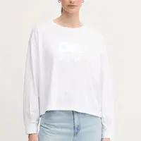 Bavlněné tričko s dlouhým rukávem Dkny