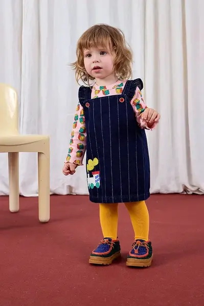 Bobo Choses Dětské bavlněné šaty Bobo Choses Choo Choo