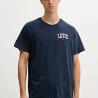 Bavlněné tričko Levi's pánské, tmavomodrá barva, s potiskem, A2082
