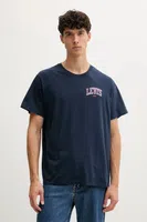 Bavlněné tričko Levi's pánské, tmavomodrá barva, s potiskem, A2082