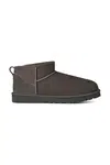 Semišové sněhule UGG Classic Ultra Mini šedá barva, 1137391.MLF