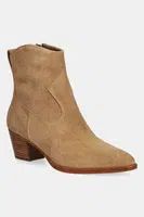 Semišové boty Lauren Ralph Lauren Harpher dámské, hnědá barva, na podpatku, 802974389001