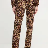 Kalhoty Joseph Ribkoff dámské, hnědá barva, přiléhavé, high waist, 253269