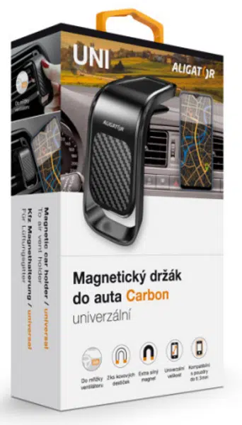 Magnetický držák do auta HA15 ALIGATOR Carbon, univerzální