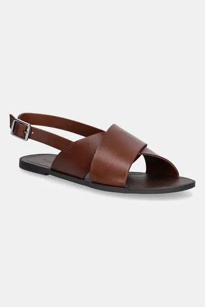 Kožené sandály Vagabond Shoemakers TIA 2.0 dámské, hnědá barva, 5931-001-27