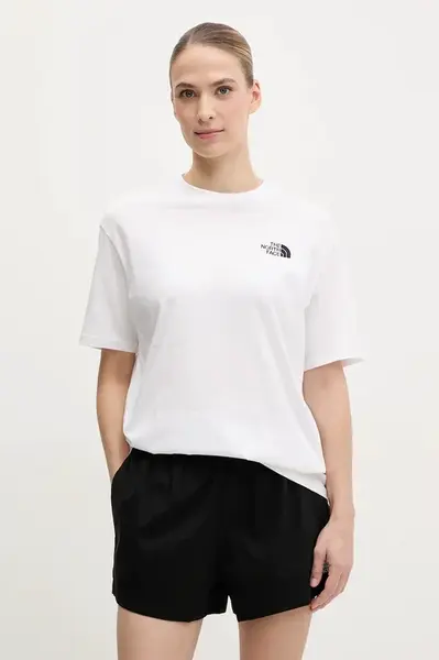 Bavlněné tričko The North Face Essential bílá barva, NF0A87NQFN41