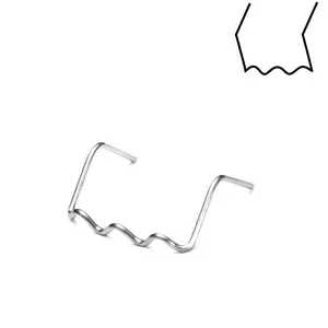 Genborx Svářecí sponky PU8L - tvar zahnuté U, tloušťka 0,8 mm, nerez, sada 100 ks