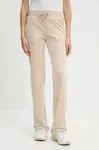 Velurové teplákové kalhoty Juicy Couture DEL RAY POCKETED PANT