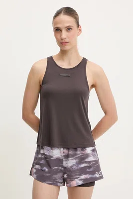 Tréninkový top EA7 Emporio Armani hnědá barva, AF12956.7W000251