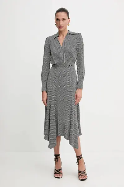 Šaty Elisabetta Franchi černá barva, midi, AB86552E2