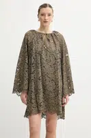 Šaty MICHAEL Michael Kors zelená barva, mini, oversize, MS580R0GTA