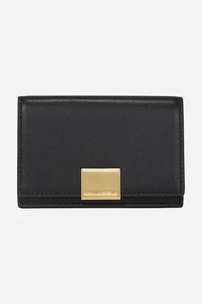 Kožená peněženka Karl Lagerfeld černá barva, A2W32028