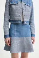 Sukně Guess ELSIE modrá barva, mini, áčková, W5GD87 WH610