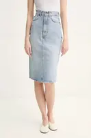 Džínová sukně Fiorucci Faded Heart Pocket Denim Midi Skirt