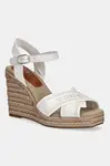 Sandály Tommy Hilfiger TOMMY HILFIGER ESPAD HIGH WEDGE béžová barva, FW0FW08668