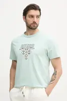Bavlněné tričko Guess zelená barva, s aplikací, M5GI11 K8FQ4