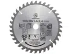 BGS Technic BGS 3950 Pilový kotouč ze slinutého karbidu průměr 160 x 20 x 2,4 mm, 36 zubů