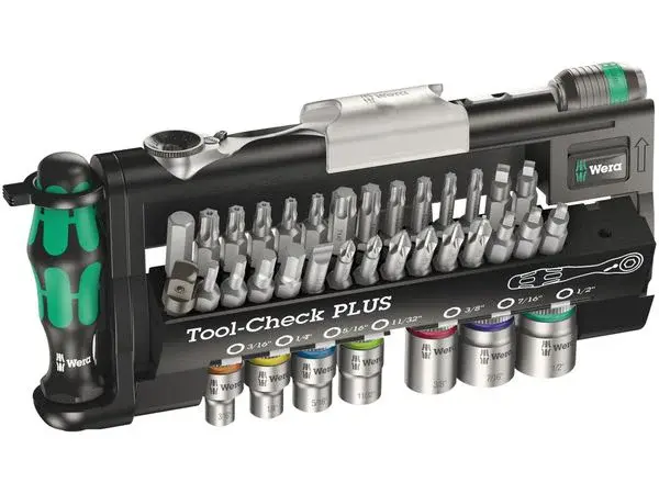 Wera 056491 Palcová sada bitů + 1/4" ráčna Zyklop + držák Tool-Check PLUS, 39d.