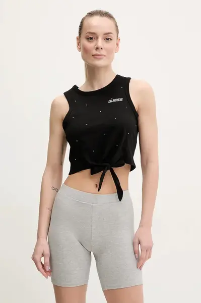 Bavlněný top Guess PRIMULA černá barva, V5GI01 I3Z14