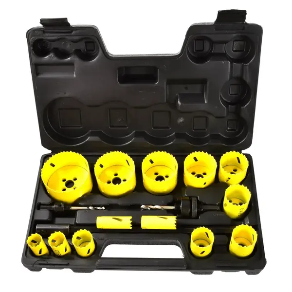 GEKO Vykružovací vrtáky do kovu a dřeva, průměr 19-76 mm, sada 17 ks